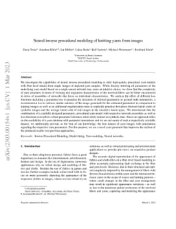 Neural inverse procedural modeling of knitting yarns from images