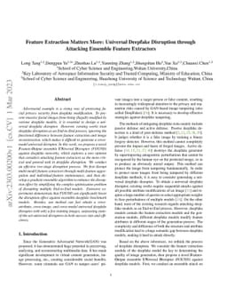 Feature Extraction Matters More: Universal Deepfake Disruption through
  Attacking Ensemble Feature Extractors