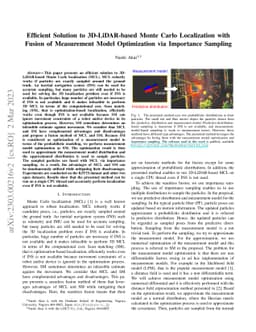 Efficient Solution to 3D-LiDAR-based Monte Carlo Localization with
  Fusion of Measurement Model Optimization via Importance Sampling