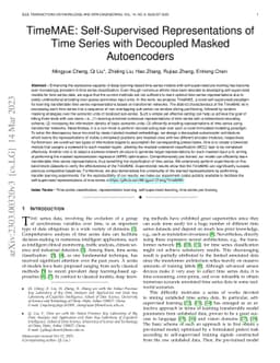 TimeMAE: Self-Supervised Representations of Time Series with Decoupled
  Masked Autoencoders