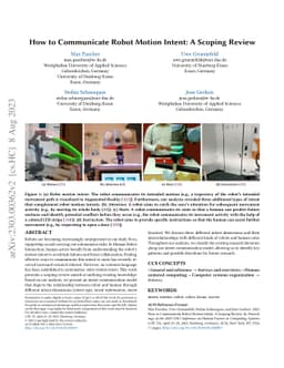 How to Communicate Robot Motion Intent: A Scoping Review