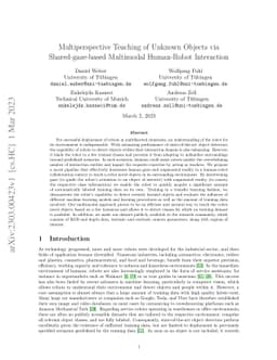 Multiperspective Teaching of Unknown Objects via Shared-gaze-based
  Multimodal Human-Robot Interaction