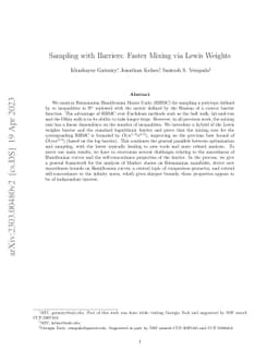 Sampling with Barriers: Faster Mixing via Lewis Weights