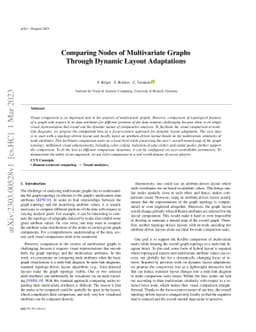 Comparing Nodes of Multivariate Graphs Through Dynamic Layout
  Adaptations
