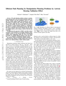 Efficient Path Planning In Manipulation Planning Problems by Actively
  Reusing Validation Effort
