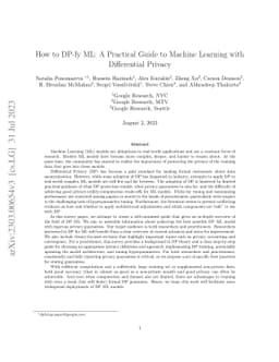 How to DP-fy ML: A Practical Guide to Machine Learning with Differential
  Privacy