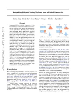 Rethinking Efficient Tuning Methods from a Unified Perspective