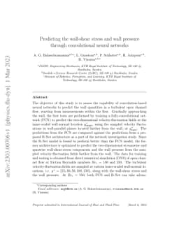 Predicting the wall-shear stress and wall pressure through convolutional
  neural networks