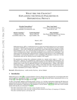 What Are the Chances? Explaining the Epsilon Parameter in Differential
  Privacy