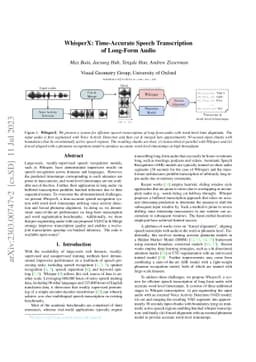 WhisperX: Time-Accurate Speech Transcription of Long-Form Audio