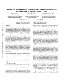 Fairness for Workers Who Pull the Arms: An Index Based Policy for
  Allocation of Restless Bandit Tasks