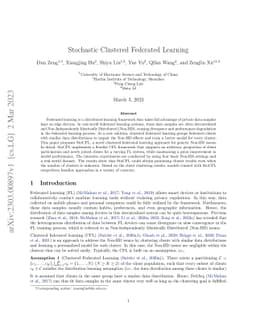 Stochastic Clustered Federated Learning