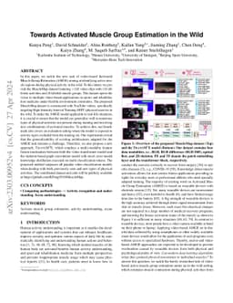 Towards Activated Muscle Group Estimation in the Wild