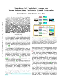 Multi-Source Soft Pseudo-Label Learning with Domain Similarity-based
  Weighting for Semantic Segmentation