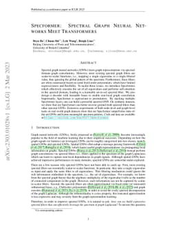Specformer: Spectral Graph Neural Networks Meet Transformers
