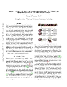 Jointly Visual- and Semantic-Aware Graph Memory Networks for Temporal
  Sentence Localization in Videos