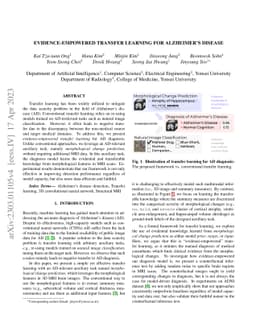 Evidence-empowered Transfer Learning for Alzheimer's Disease