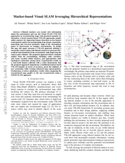Marker-based Visual SLAM leveraging Hierarchical Representations