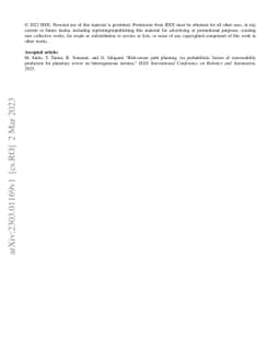 Risk-aware Path Planning via Probabilistic Fusion of Traversability
  Prediction for Planetary Rovers on Heterogeneous Terrains