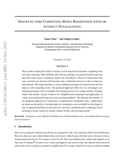 Discrete-time Competing-Risks Regression with or without Penalization