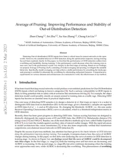 Average of Pruning: Improving Performance and Stability of
  Out-of-Distribution Detection