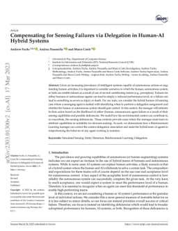 Compensating for Sensing Failures via Delegation in Human-AI Hybrid
  Systems