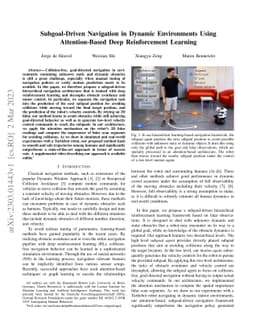 Subgoal-Driven Navigation in Dynamic Environments Using Attention-Based
  Deep Reinforcement Learning