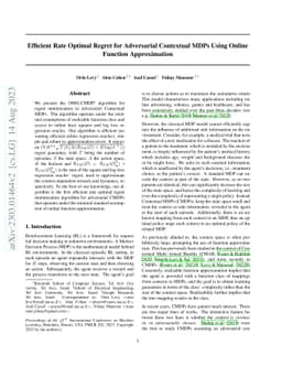 Efficient Rate Optimal Regret for Adversarial Contextual MDPs Using
  Online Function Approximation