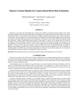 Dataset Creation Pipeline for Camera-Based Heart Rate Estimation