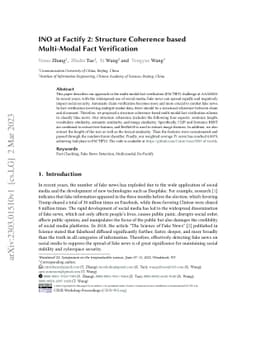 INO at Factify 2: Structure Coherence based Multi-Modal Fact
  Verification