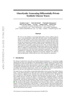 GlucoSynth: Generating Differentially-Private Synthetic Glucose Traces