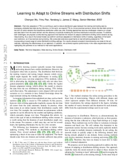 Learning to Adapt to Online Streams with Distribution Shifts