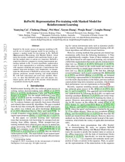 RePreM: Representation Pre-training with Masked Model for Reinforcement
  Learning