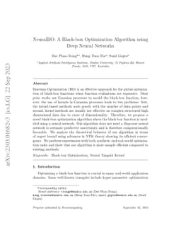Neural-BO: A Black-box Optimization Algorithm using Deep Neural Networks