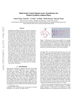 Multi-Scale Control Signal-Aware Transformer for Motion Synthesis
  without Phase