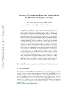 Learning Permutation-Invariant Embeddings for Description Logic Concepts