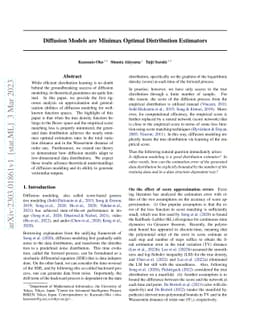 Diffusion Models are Minimax Optimal Distribution Estimators