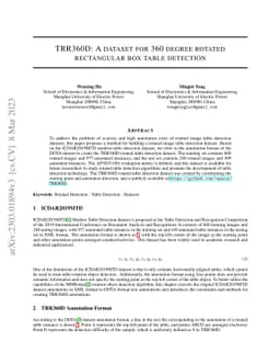 TRR360D: A dataset for 360 degree rotated rectangular box table
  detection