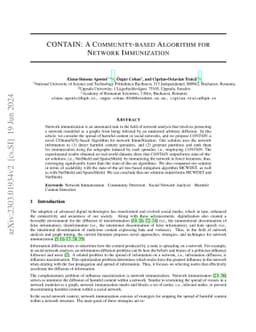 CONTAIN: A Community-based Algorithm for Network Immunization