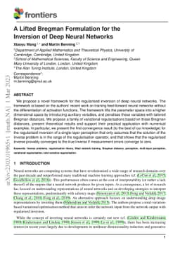 A Lifted Bregman Formulation for the Inversion of Deep Neural Networks