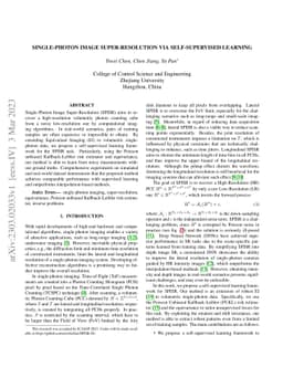 Single-photon Image Super-resolution via Self-supervised Learning