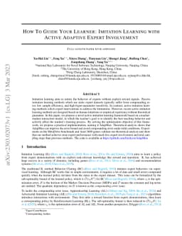 How To Guide Your Learner: Imitation Learning with Active Adaptive
  Expert Involvement