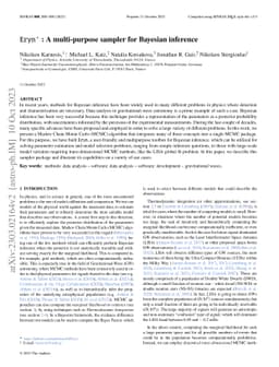 Eryn : A multi-purpose sampler for Bayesian inference