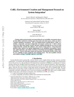 CoRL: Environment Creation and Management Focused on System Integration