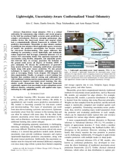 Lightweight, Uncertainty-Aware Conformalized Visual Odometry