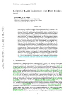 Learning Label Encodings for Deep Regression