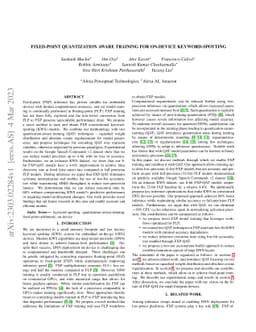 Fixed-point quantization aware training for on-device keyword-spotting