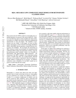 IKD+: Reliable Low Complexity Deep Models For Retinopathy Classification