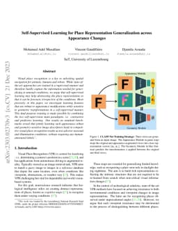 Self-Supervised Learning for Place Representation Generalization across
  Appearance Changes