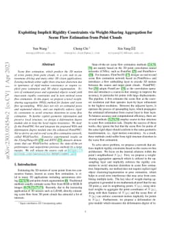 Exploiting Implicit Rigidity Constraints via Weight-Sharing Aggregation
  for Scene Flow Estimation from Point Clouds